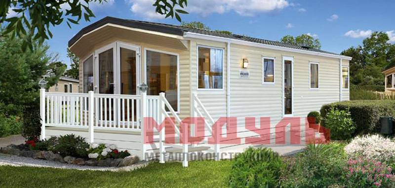 дачный дом с террасой размером 8х3х3 м