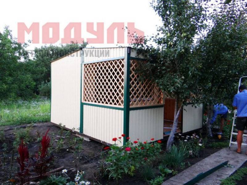 Дачный домик размером 4х5х3 м с верандой