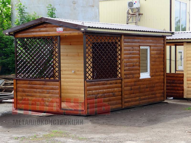 Дачный домик размером 5х3х3 м с верандой