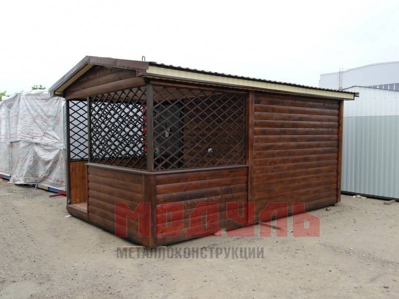 Дачный домик размером 6х3х3 м с верандой