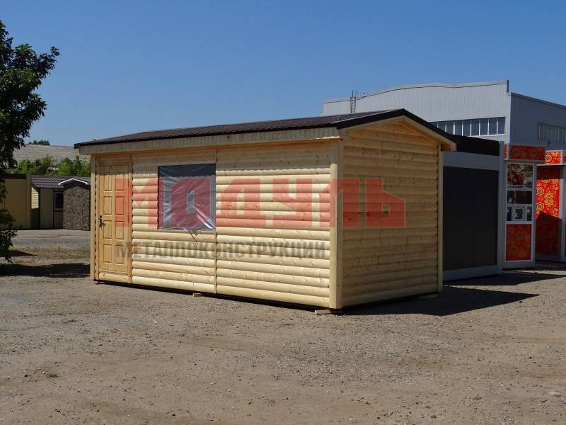 Садовый домик размером 7х3х2 м, утепленный, внутренняя отделка хвойная вагонка