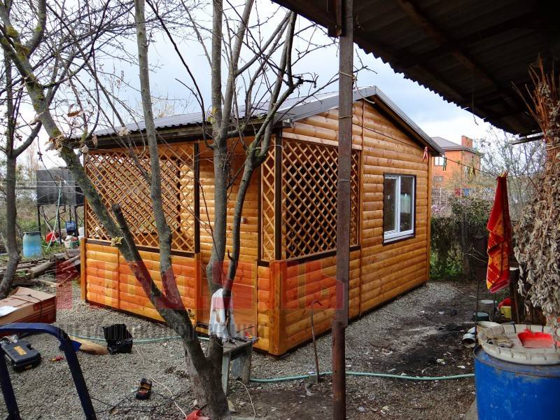 Садовый домик с верандой размер 5х5х4 м, утепленный