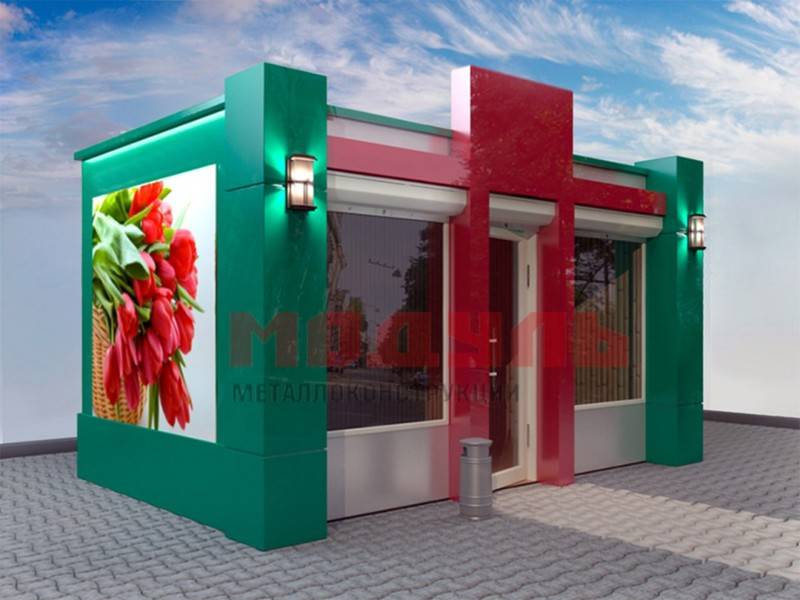 Торговый павильон размером 6х3х3.5 м (A3127)