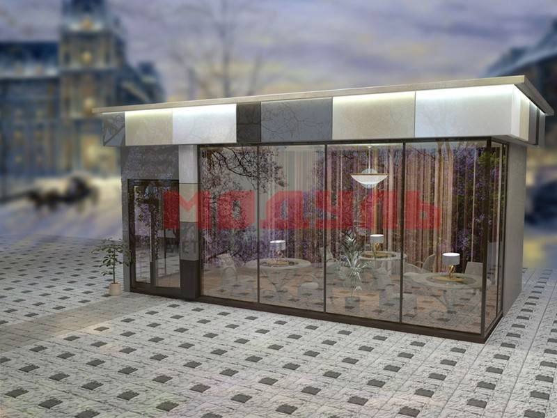 Торговый павильон размером 7х3х3 м (A3129)