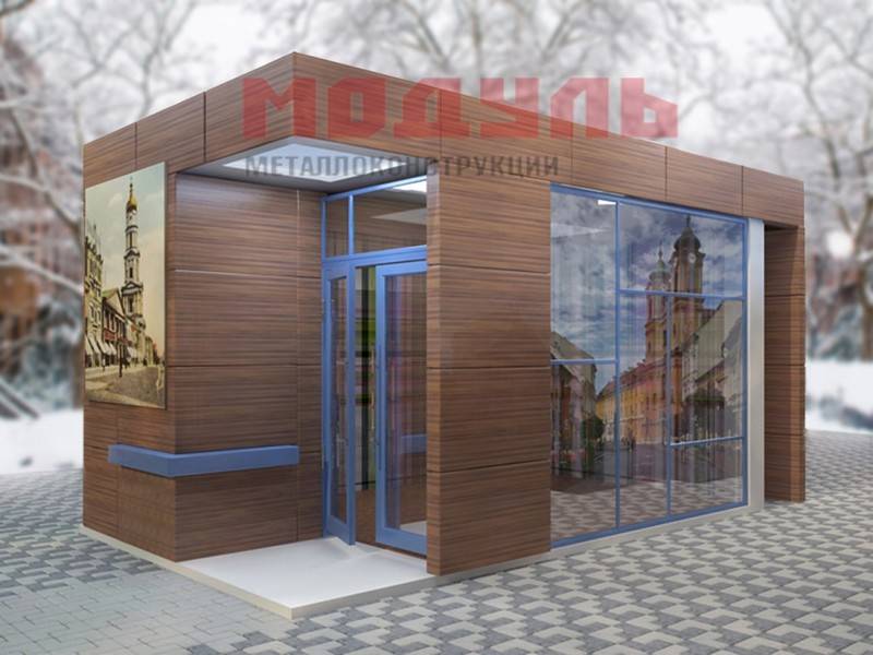 Торговый павильон размером 9х3.5х3.5 м (A3131)