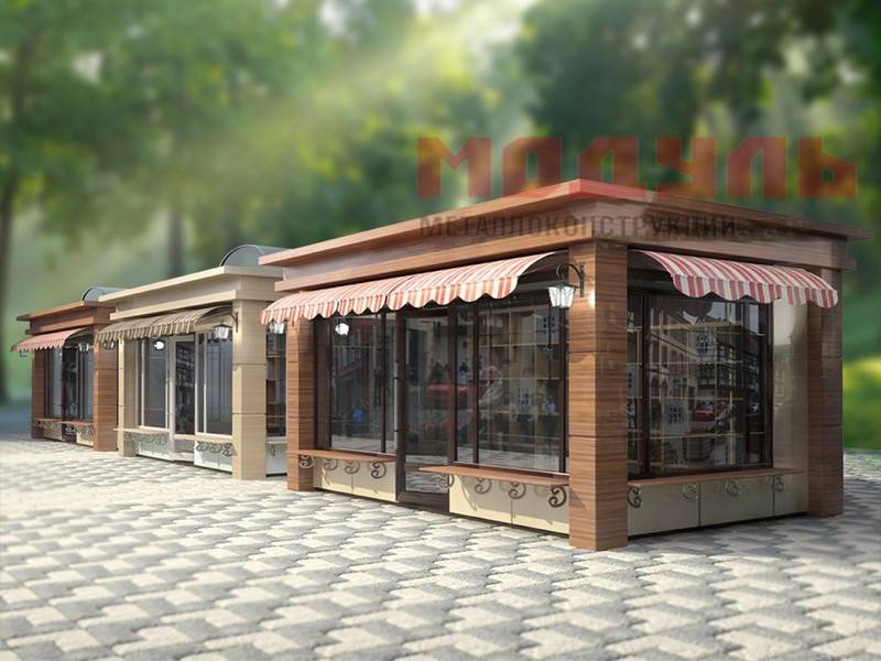 Торговые павильоны размером 7х3.5х3.5 м (A3132)