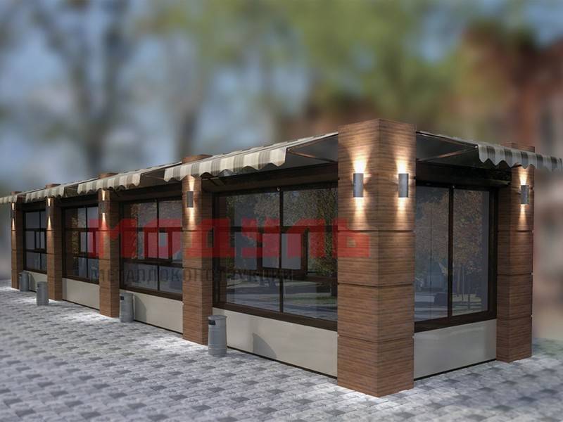 Торговый ряд размером 12х3.5х3.5 м (A3135)