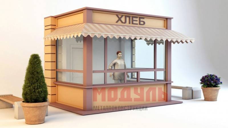 Торговый павильон размером 4х3х3 м (A3183)