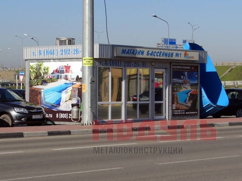 Торговый павильон размером 7х3,5х3 м (A3211)