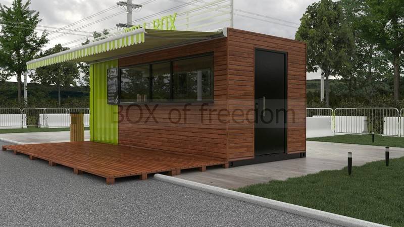 Торговый павильон размером 7х3х3 м (A3218)