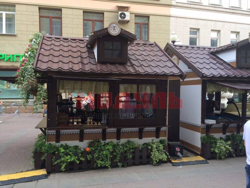 Торговый павильон размером 4х3х3,5 м (A3221)