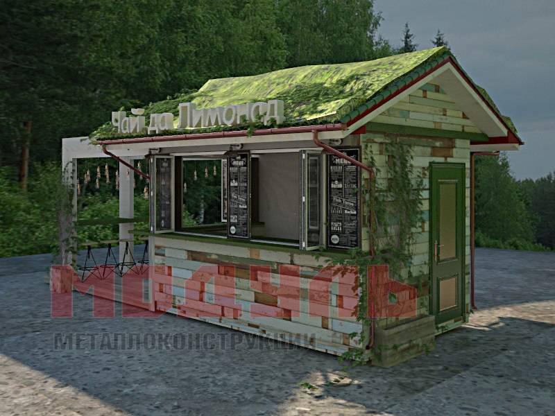 Торговый павильон размером 5х3х3,5 м (A3226)