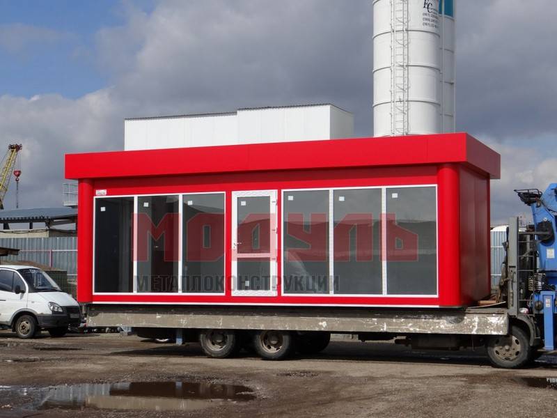 Торговый павильон размером 8х3х3 м с санузлом (A3229)