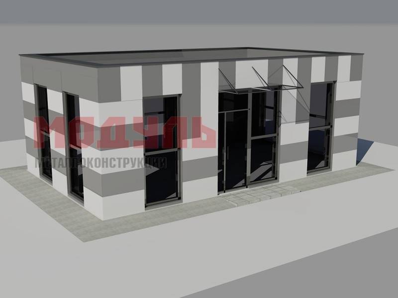 Торговый павильон размером 9х7х3,5 м (A3247)