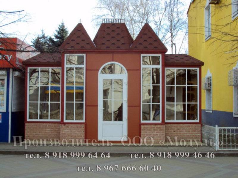 Торговый павильон в форме замка размером 6х4х4 м (A3261)