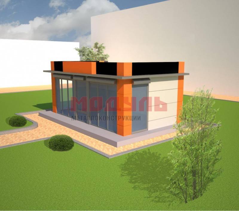 Торговый павильон размером 6х3,5х3,1 м (A3268)