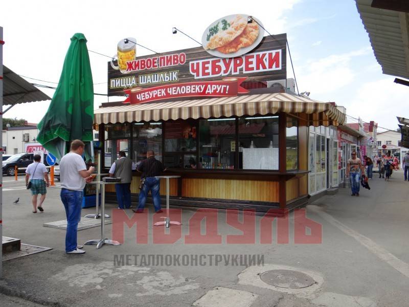 Торговый павильон из сэндвич панелей размером 6х3х3м (A3295)