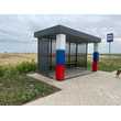 остановочный павильон размером 4000х2500х3000 мм (триколор)