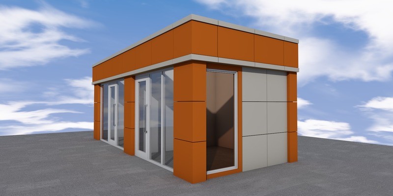 Торговый павильон размером 8000х3500х3000 мм