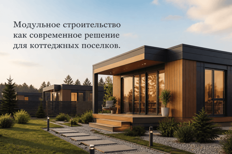 Модульное строительство как современное решение для коттеджных поселков