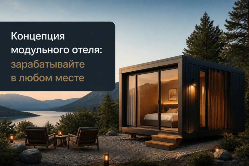 Концепция модульного отеля: зарабатывайте в любом месте