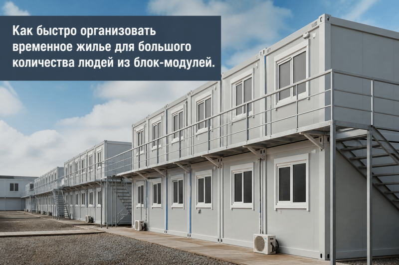Как быстро организовать временное жилье для большого количества людей