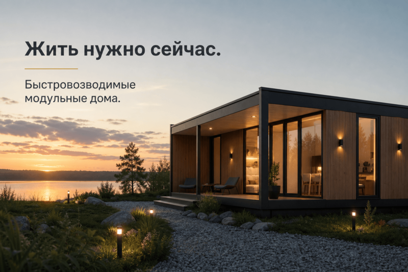 Жить нужно сейчас. Быстровозводимые модульные дома